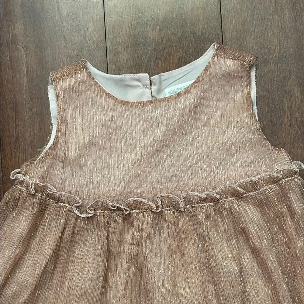 Gymboree Girl’s Shimmering Copper Special Occasion Party Dress, Size 18-24M